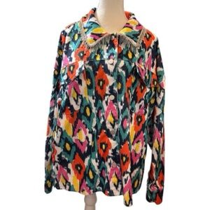 Savanna Jane Multicolor Embellished Collar Jacket – Size 1X